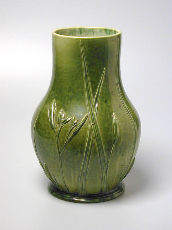 Vase (Lamp Base) with Day Lily Motif