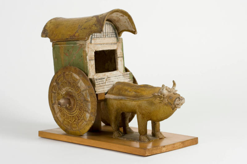Funerary Sculpture in the Form of a Two-Wheeled Cart Pulled by an Ox