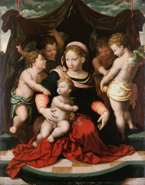 Madonna and Child with the Infant Saint John the Baptist and Angels