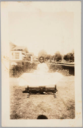 Young boy and table